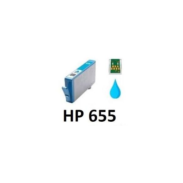 HP CZ110A, 655XL C. (kék) prémium kategóriájú utángyártott chipes tintapatron, patron