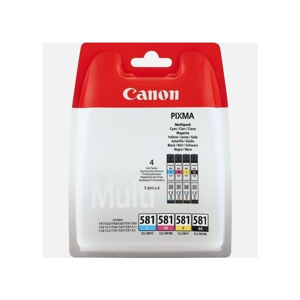 Canon CLI-581 eredeti patron csomag (fotó fekete, cyan, magenta, sárga) Multipack