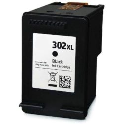   HP 302 XL Bk (F6U68AE) black-fekete prémium utángyártott tintapatron (302XL) 500 oldal